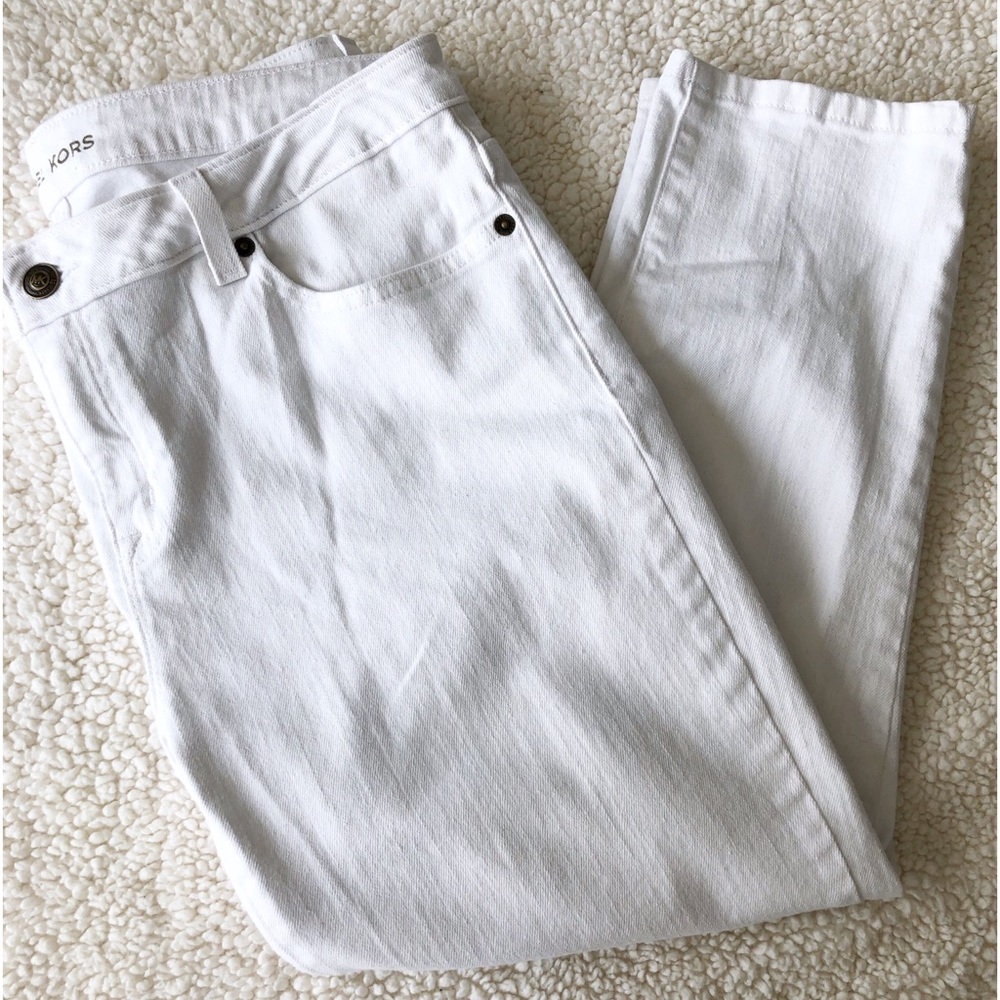 Michael Kors White Skinny Cropped Jeans Size 10